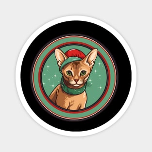 Abyssinian Cat Xmas Ornament, Love Cats Magnet